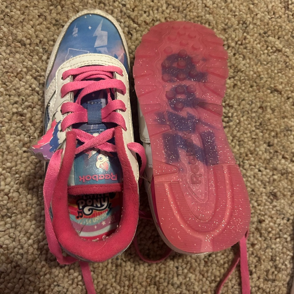 Reebok Kids' Pink and White Sneakers